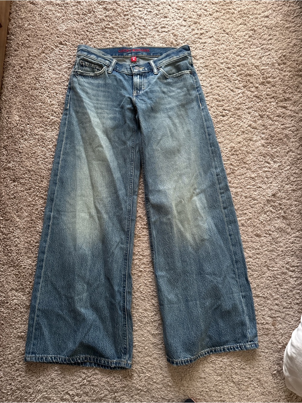 Lucky brand low rise wide leg jeans